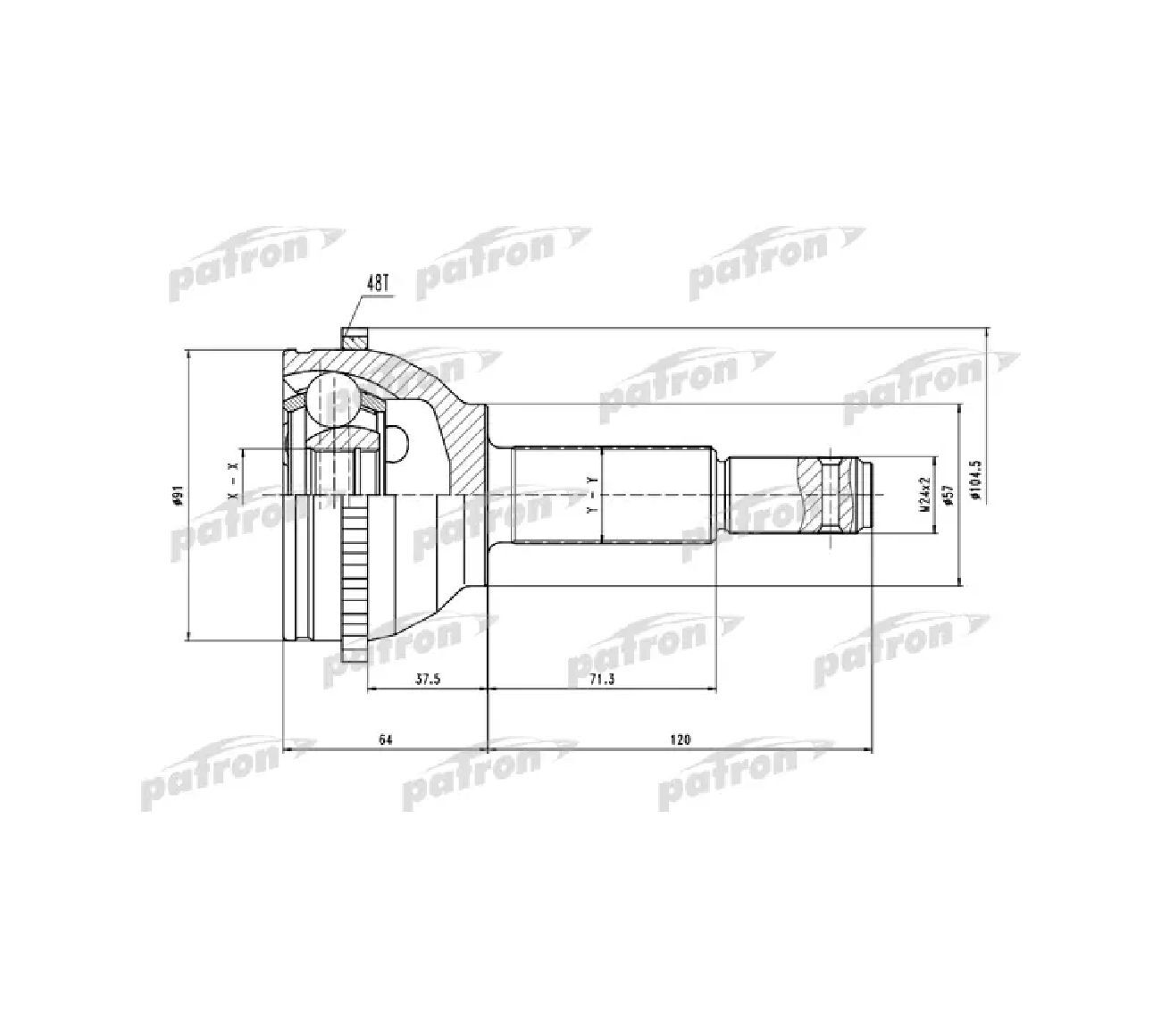 ШРУС наружный PATRON арт. PCV4413