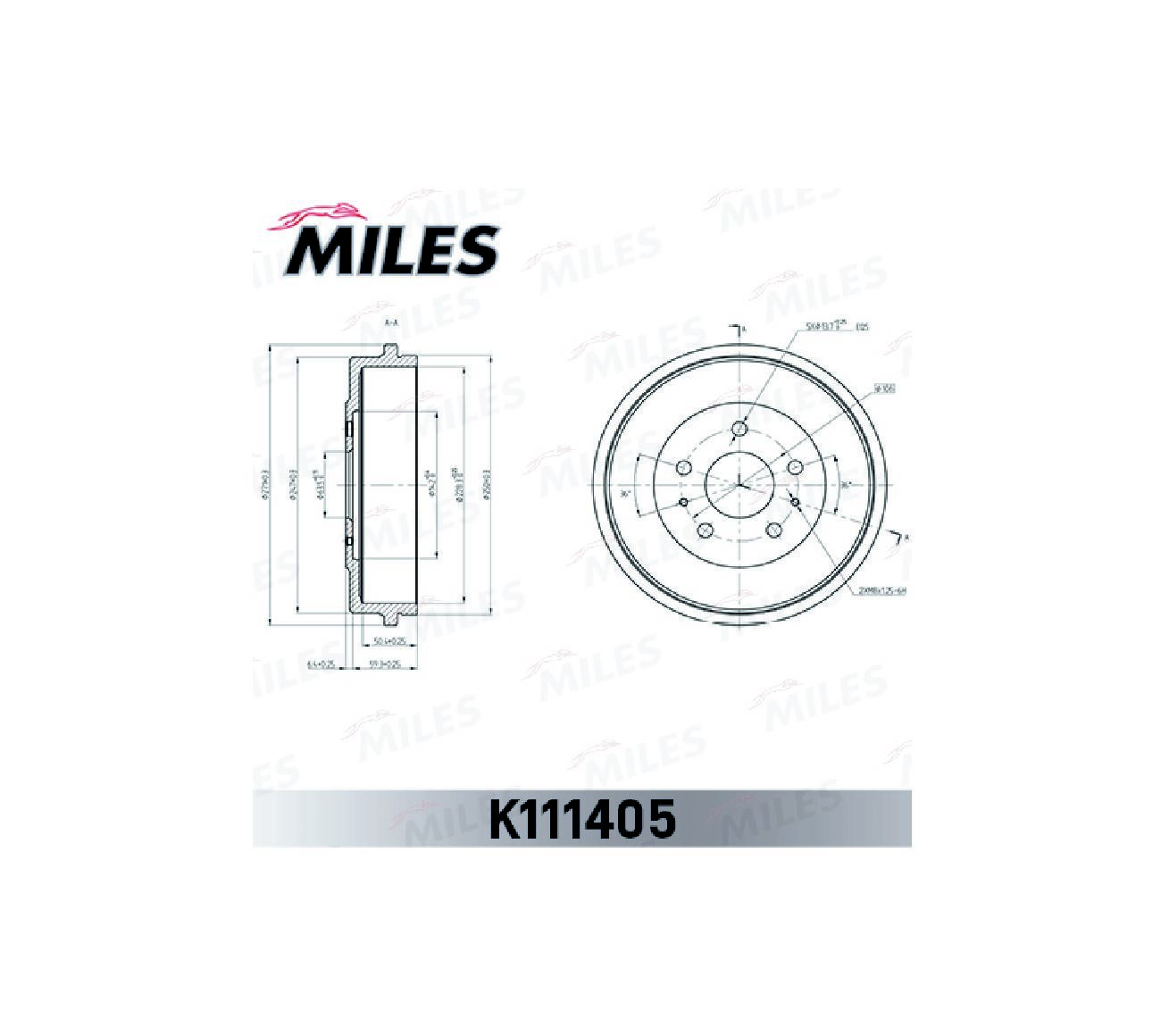 MILES Барабан тормозной, арт. K111405