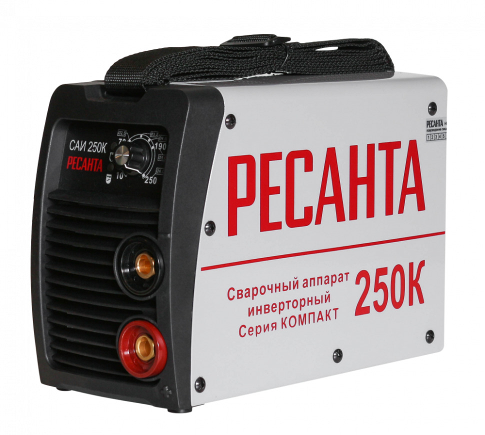 СварочныйаппаратинверторныйРесантаСАИ-250К(MMA,140-240В,сварочныйток10-250А,ПВ-70%)