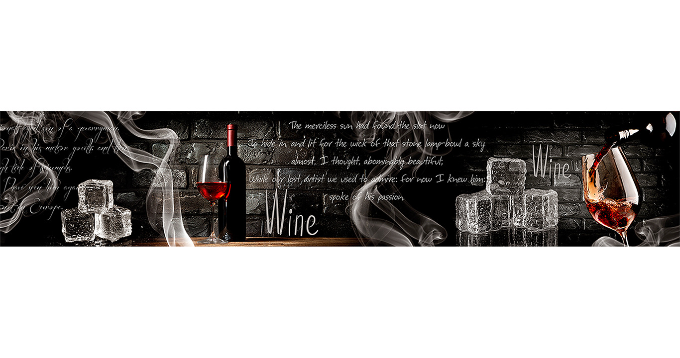 Универсальная самоклеящаяся пленка для кухни "Винная карта 2250" 3000*600 мм, с 3D защитным покрытием.