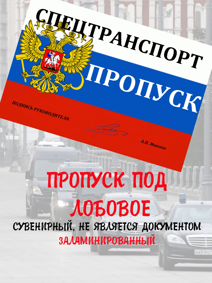 Пропуск под лобовое стекло, табличка, сувенирный, украшение авто  Спецтранспорт - купить по выгодным ценам в интернет-магазине OZON  (563672298)