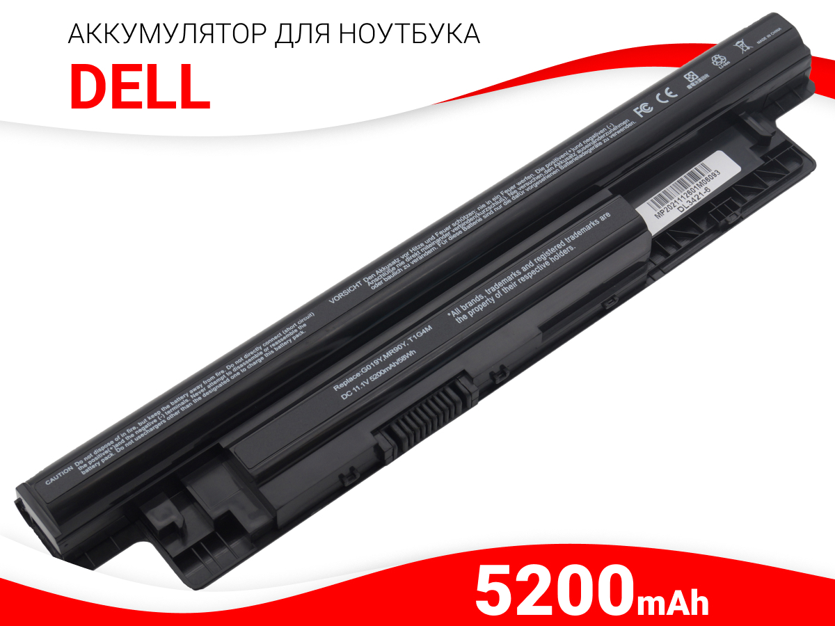 Аккумулятор MR90Y для Dell Inspiron 15-3521, 15-3000, 3721 (5200mAh)