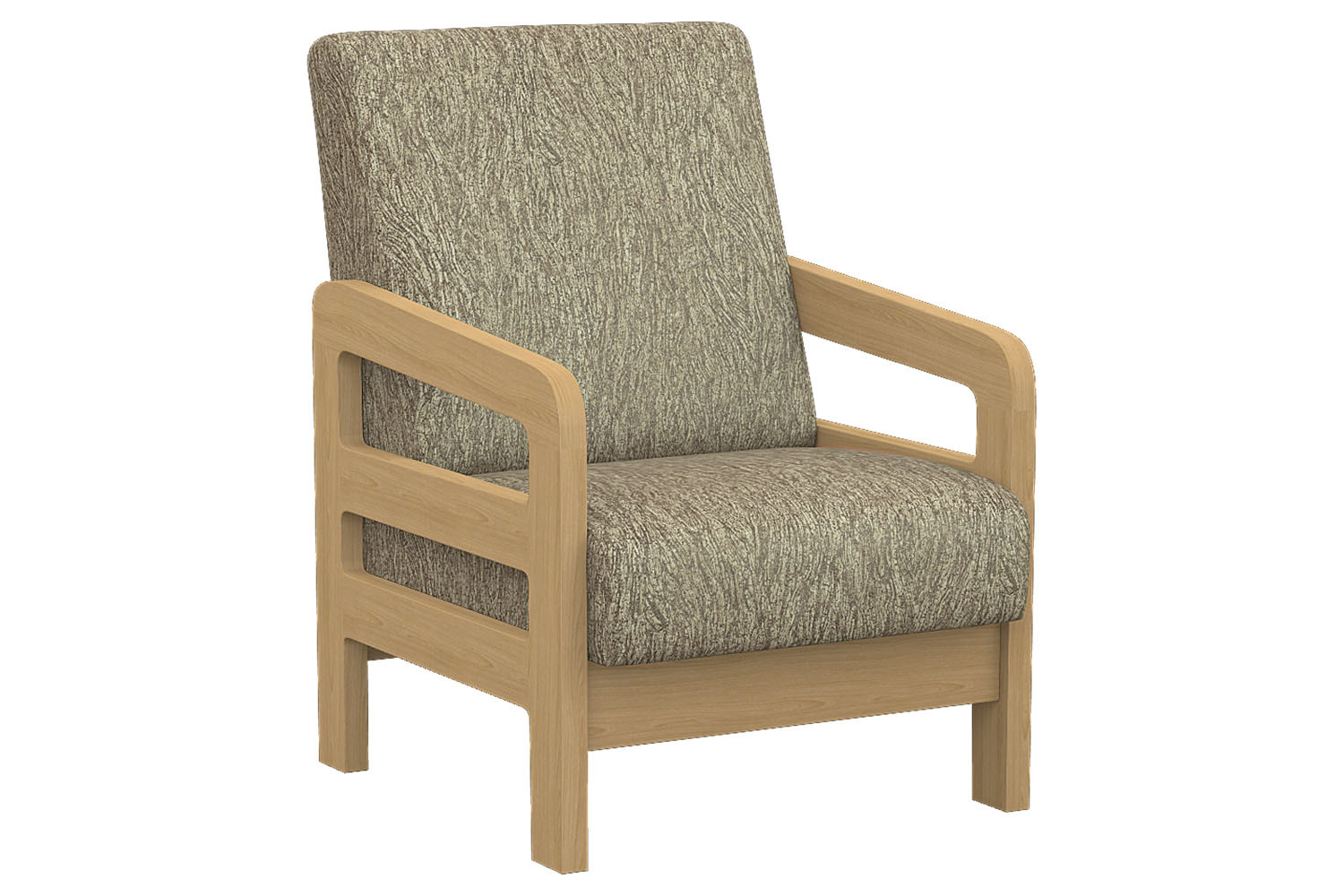 легкое кресло для отдыха на деревянном каркасе