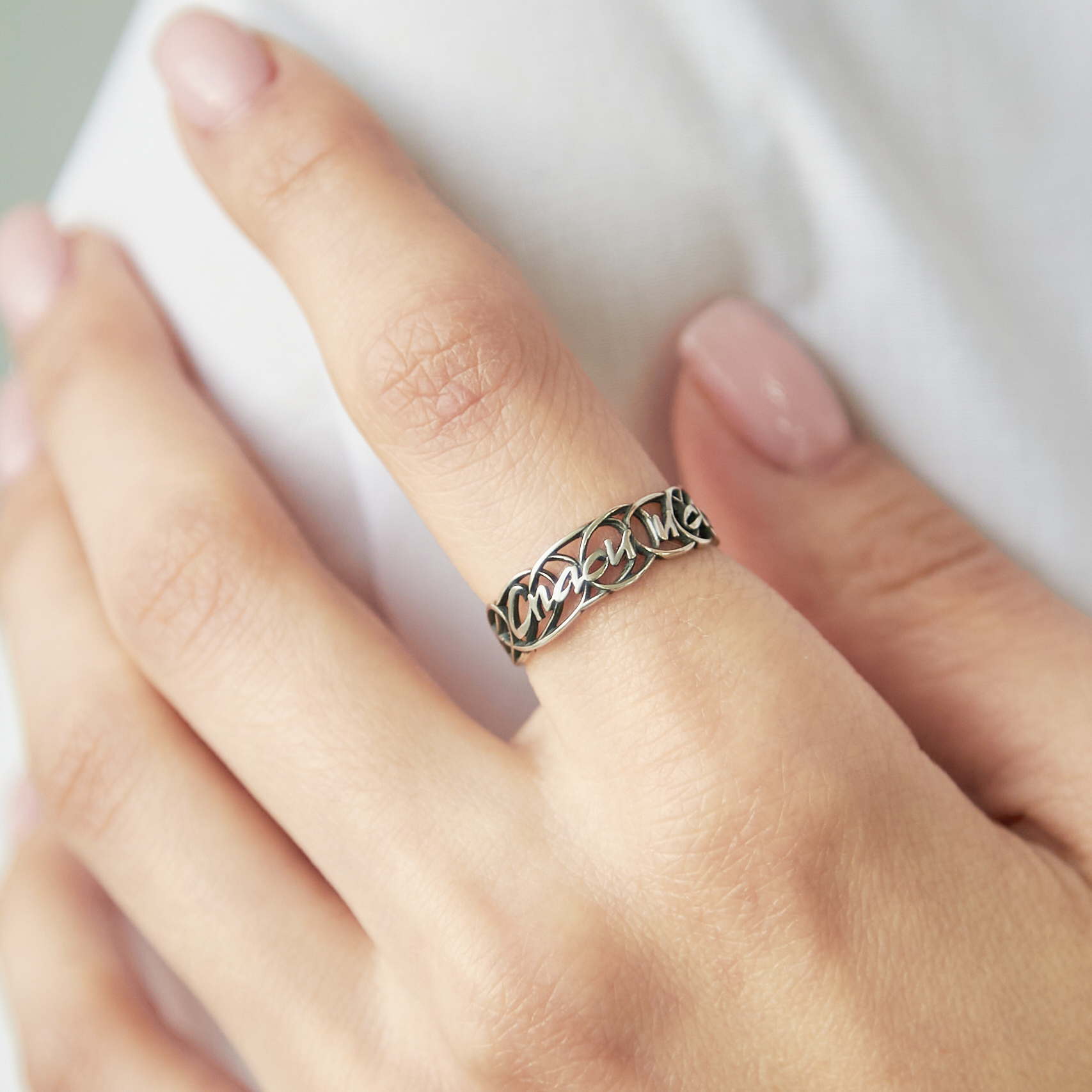 Православное кольцо женское серебряное