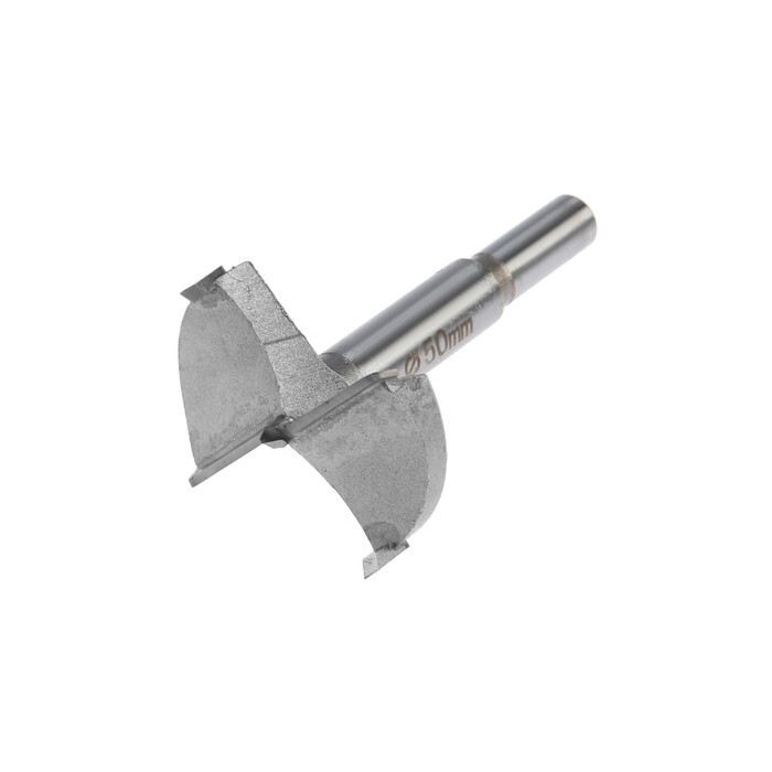 Сверло Форстнера 50 мм ТУНДРА, твердосплавное, цилиндрический хвостовик