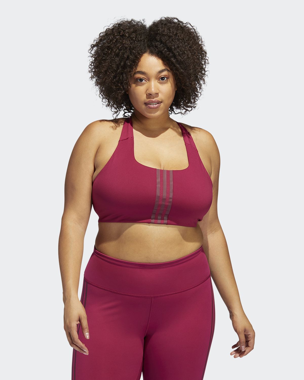 Топ-бра adidas adidas Powerimpact Training Medium-Support Bra (Plus Size) -  купить с доставкой по выгодным ценам в интернет-магазине OZON (595813603)