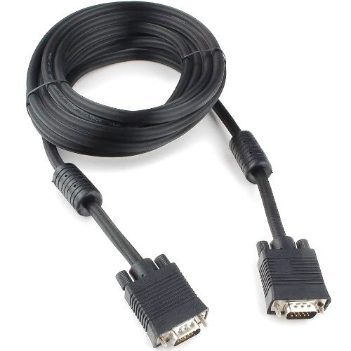 ВидеокабельVGA15M-15MCablexpertCC-PPVGA-5M-BProfessional,тройноеэкранирование,2фильтра,черный-5метров