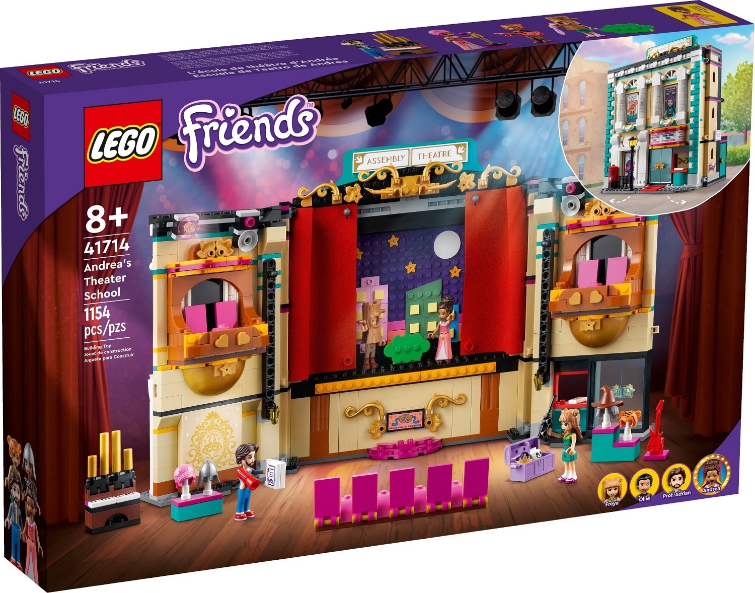 Конструктор LEGO Friends 41714 Театральная школа Андреа / игровой набор  детский лего фрэндс для девочек и мальчиков / 1154 детали, с фигурками