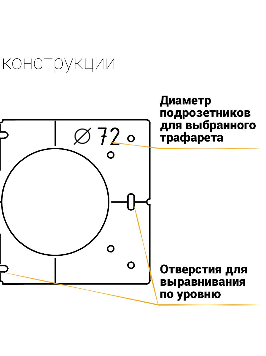 Шаблон для подрозетников чертеж