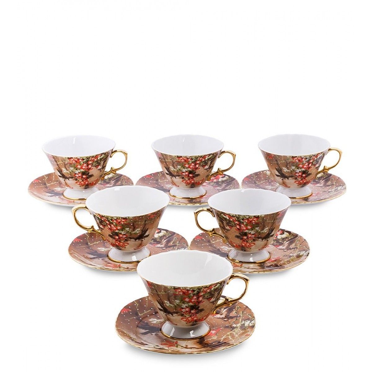 Сервиз из фарфора купить. Чайный набор на 6 персон Фиор де Парадис Pavone. Сервиз Dolce Vita из 57 предметов.