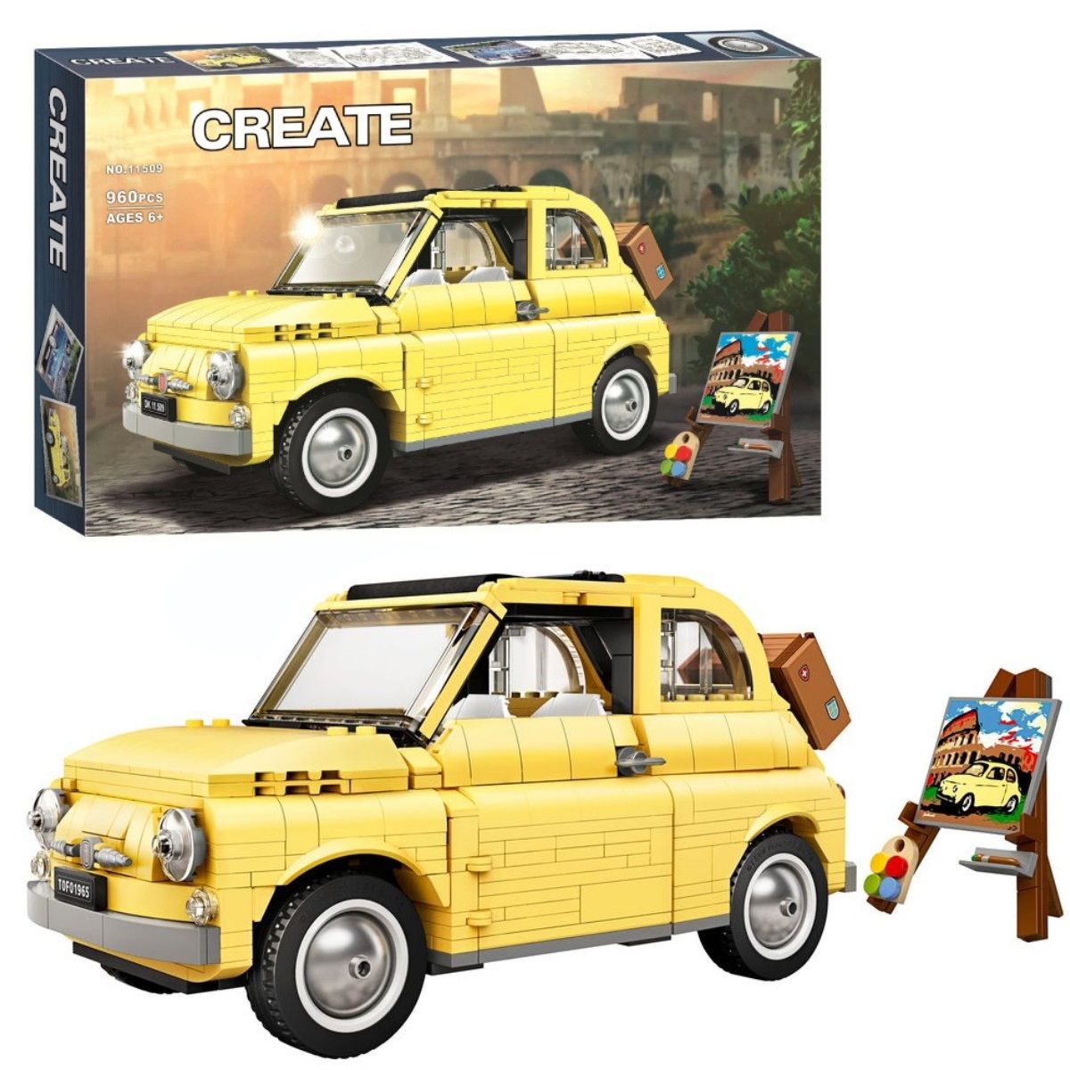 Конструктор lion king 180163 fiat 500 аналог lego 10271