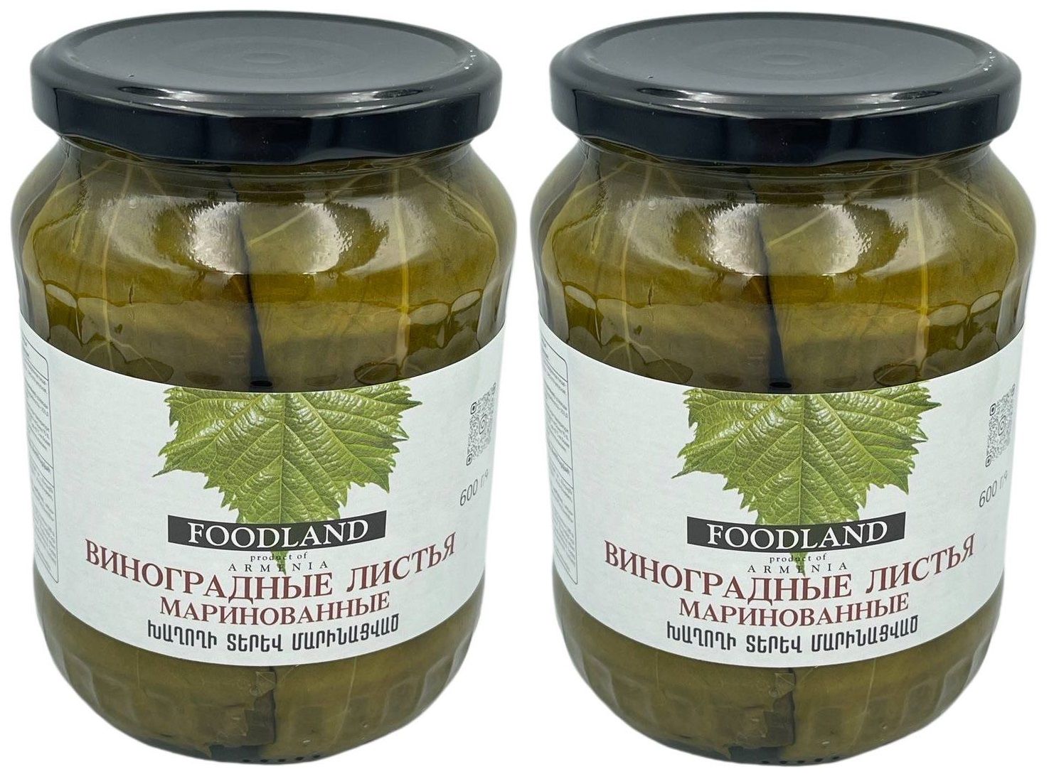 Виноградные листья "FOODLAND" 600г., 2 шт.