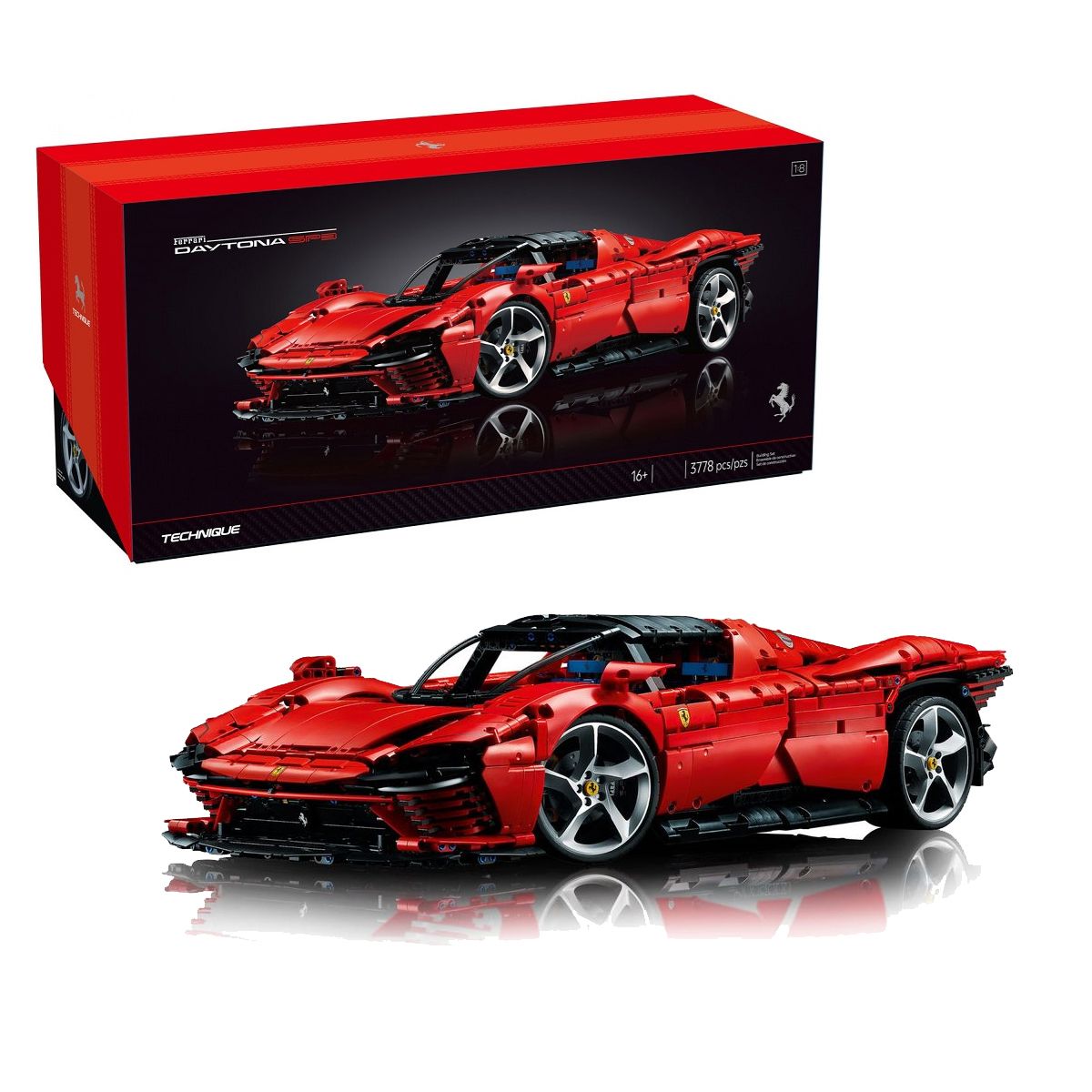 Конструктор автомобиль Ferrari Daytona SP3 Феррари/ Деталей 3778 / 50003  (Сопоставим с LEGO Technic 42143) - купить с доставкой по выгодным ценам в  интернет-магазине OZON (795593825)