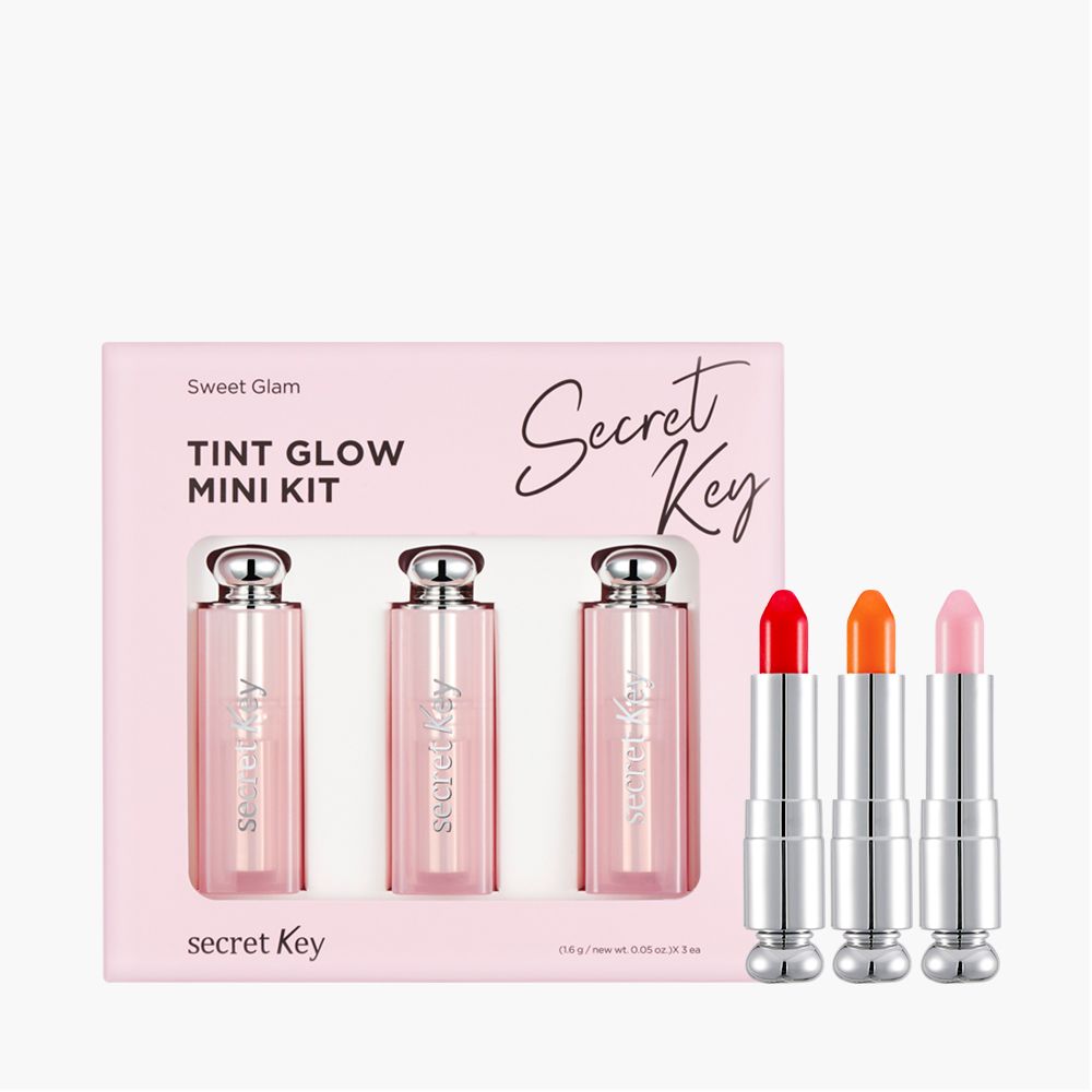 Secret Key Sweet Glam Tint Glow Mini Kit. Нейтральный тинт акварель. Secret Key тинт-флюид для губ Sweet Glam Stick Glow.