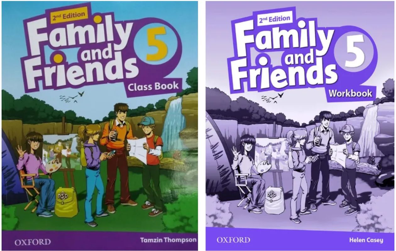 Family and Friends 5 Class Book with Multi ROM + Workbook / Family and  Friends level 5 / Tamzin Thompson / Oxford / Изучение английского языка для  учеников уровень А2 / комплект: