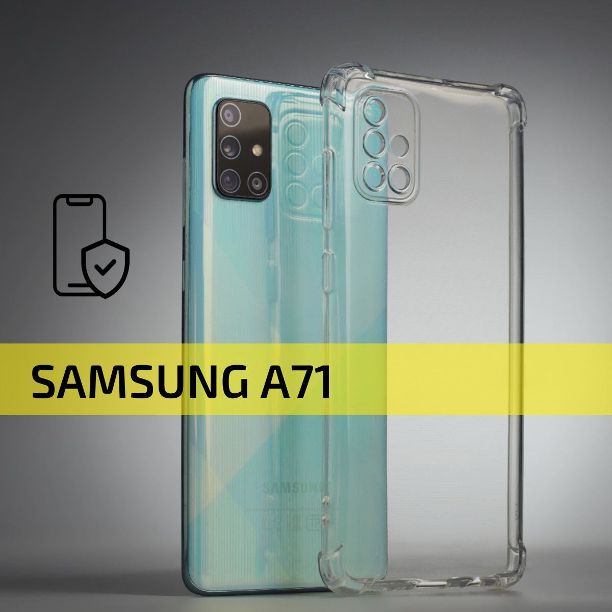 Противоударный чехол для Samsung Galaxy A71 с усиленными углами / Защитный  прозрачный силиконовый чехол с защитой камеры на Самсунг Галакси А71,  Cavolo - купить с доставкой по выгодным ценам в интернет-магазине OZON  (323555090)