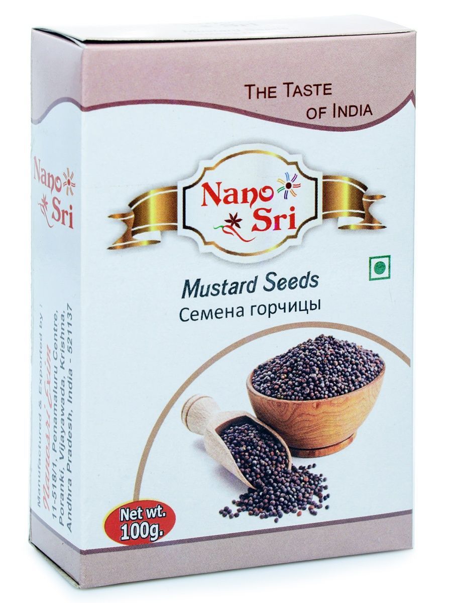 Семена горчицы черной Nano Sri (Mustard Seeds), 100 г