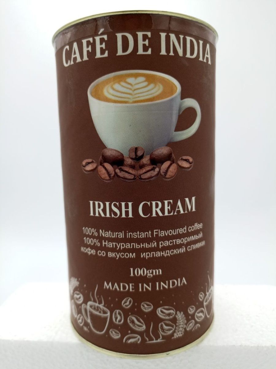 Кофе Bharat Bazaar натуральный со вкусом ирландских сливок (Instant Coffee Irish Cream), 100 г