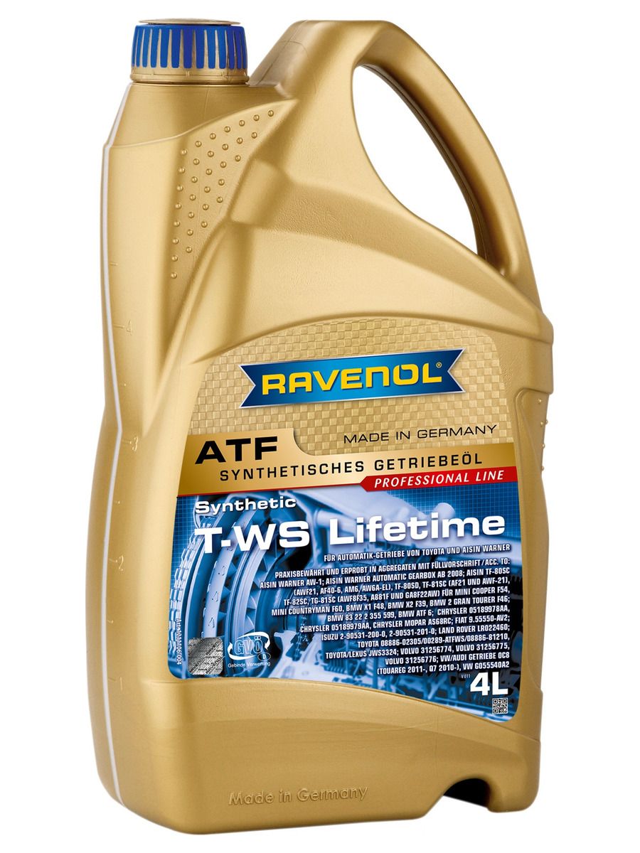 Трансмиссионное масло RAVENOL ATF T-WS Lifetime ( 4л) - купить по выгодной  цене в интернет-магазине OZON (150933855)