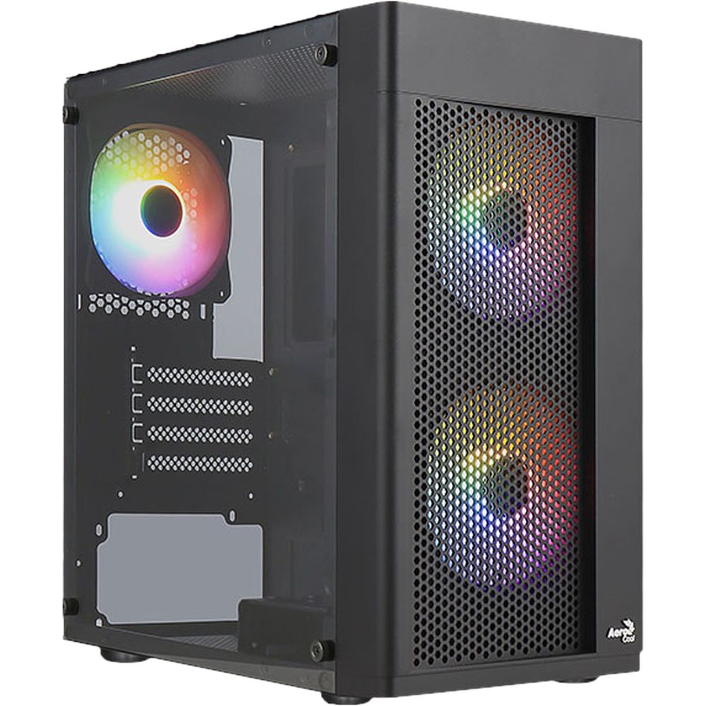 Корпус MicroATX Minitower AeroCool HEXFORM-G-BK-v2 RGB Black