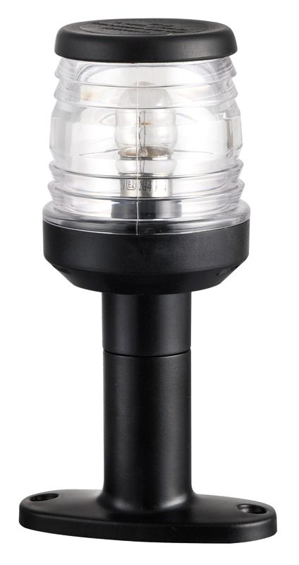 132 98. 11.133.01 Огонь круговой Classic 360°, ø64x74мм, 12v/10w, белый пластик (Osculati, ). Клотиковый фонарь. Клотиковый фонарь для лодки. Судовое освещение