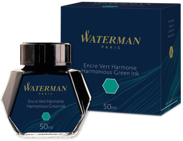 Флакон с чернилами Waterman (CWS0110770) Harmonious Green, 50мл, для ручек перьевых