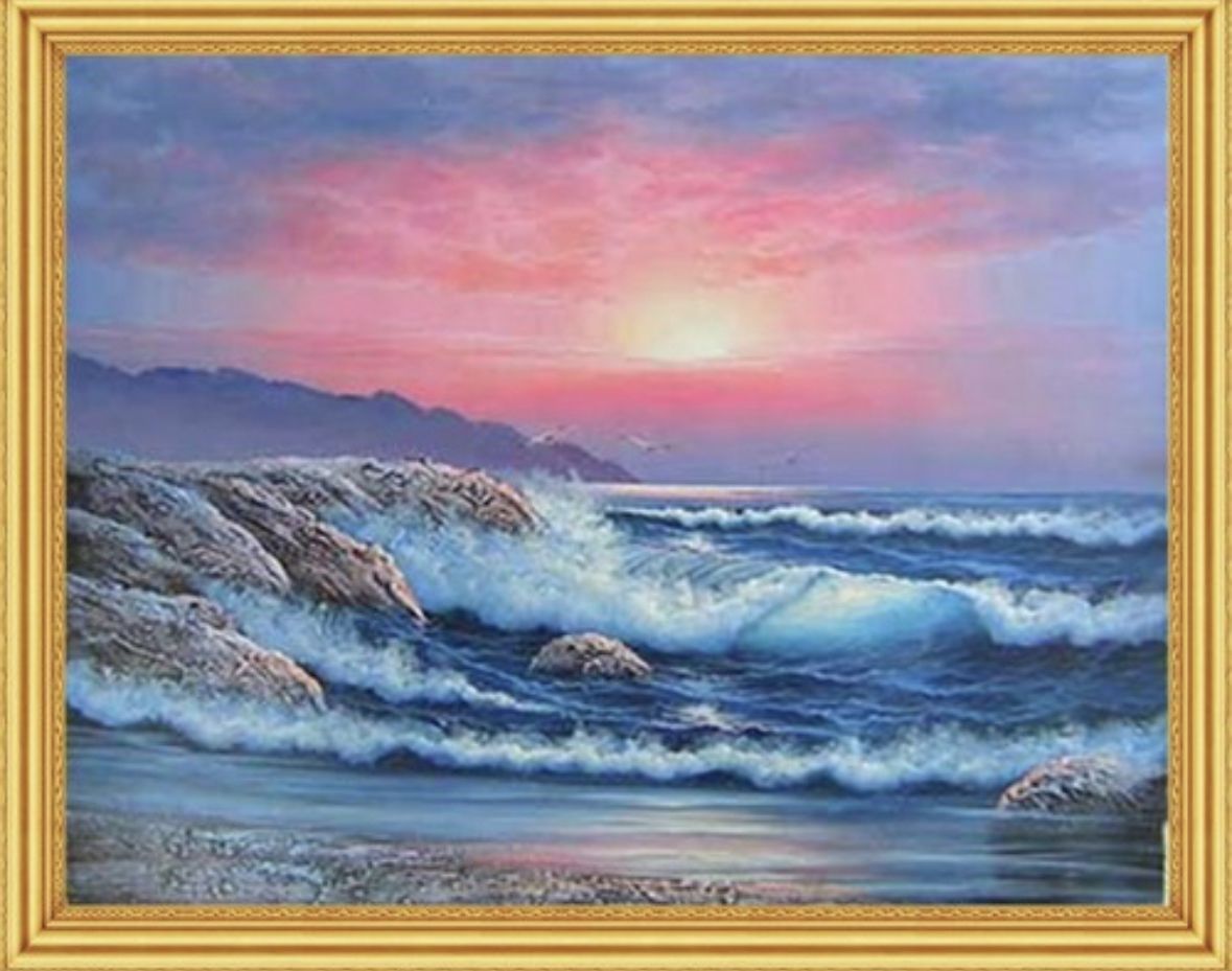 Картина мозаика алмазная море
