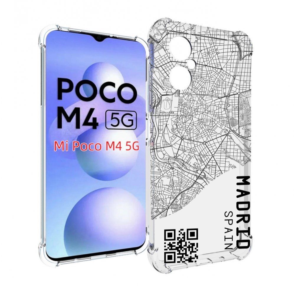 Чехол-бампер MyPads для Xiaomi Poco M4 5G с рисунком схема-мадрид,  противоударный, силиконовый, с выступами и усиленными углами для защиты  камеры - купить с доставкой по выгодным ценам в интернет-магазине OZON  (832958959)