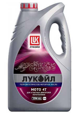 ЛУКОЙЛ (LUKOIL) МОТО 4Т 10W-40 Масло моторное, Полусинтетическое, 4 л