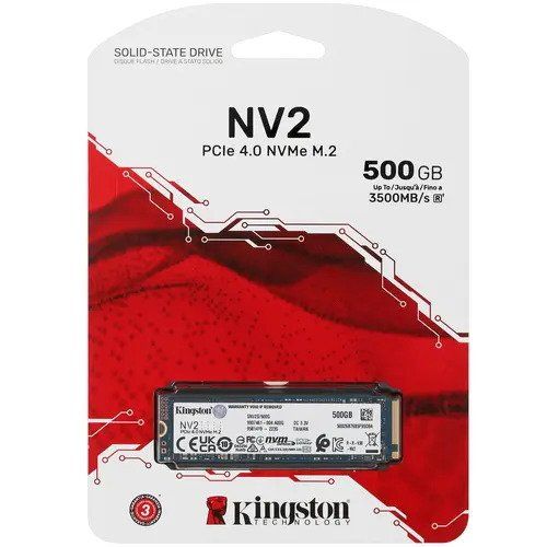 Kingston 500 ГБ Внутренний SSD-диск NV2 M.2 PCI-E 4.0 (SNV2S/500G)