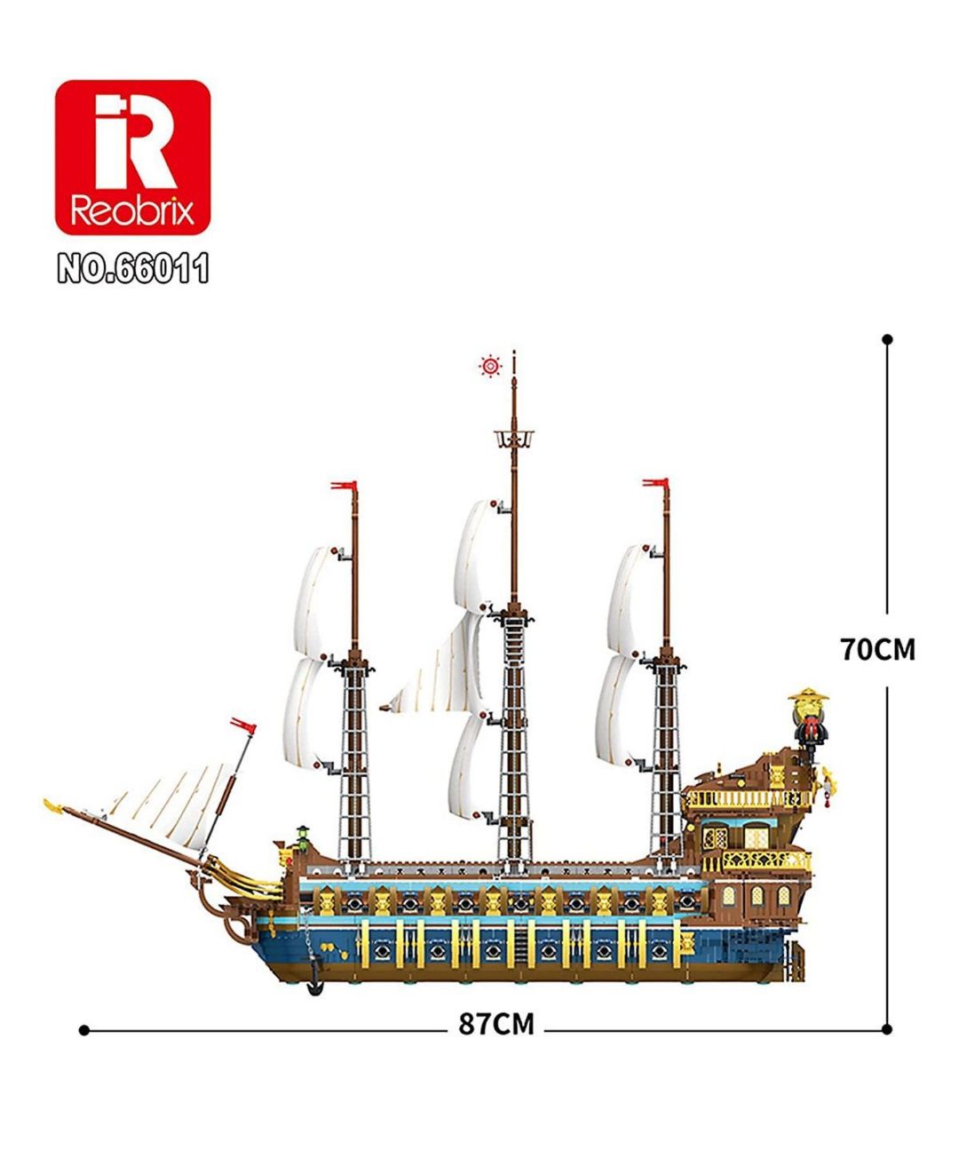 Конструктор Флагманский трёхмачтовый корабль 3162 детали 66011 - купить с  доставкой по выгодным ценам в интернет-магазине OZON (903166426)