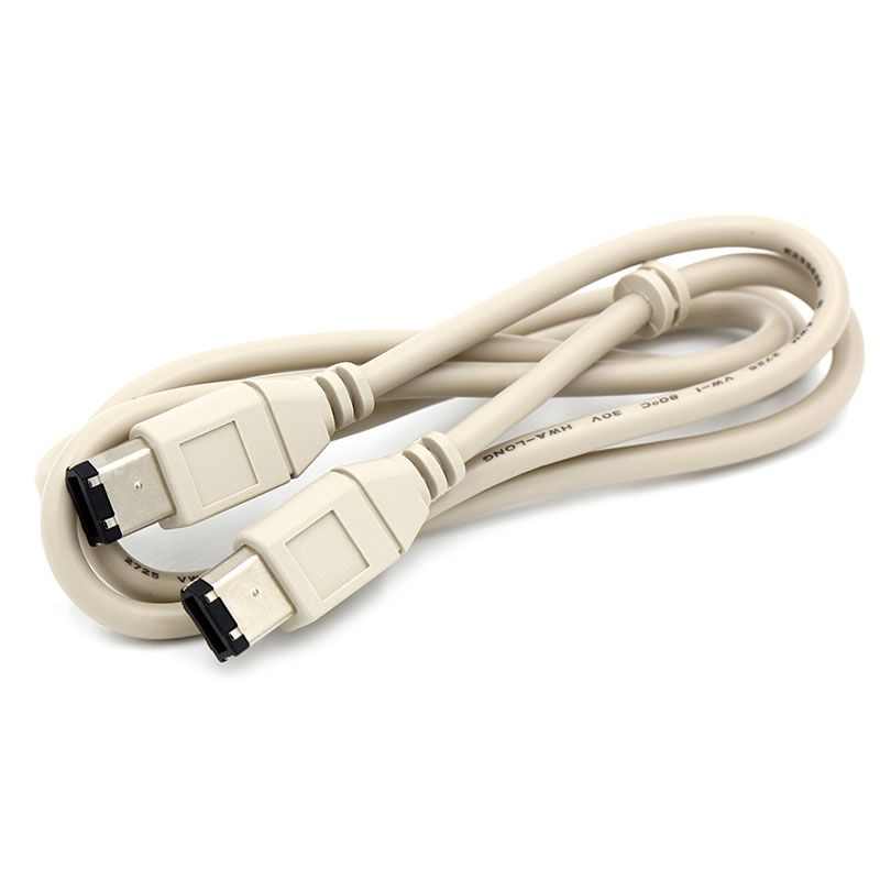 Кабель бежевый. FIREWIRE 400 6pin line IEEE-1394b. FIREWIRE 400.