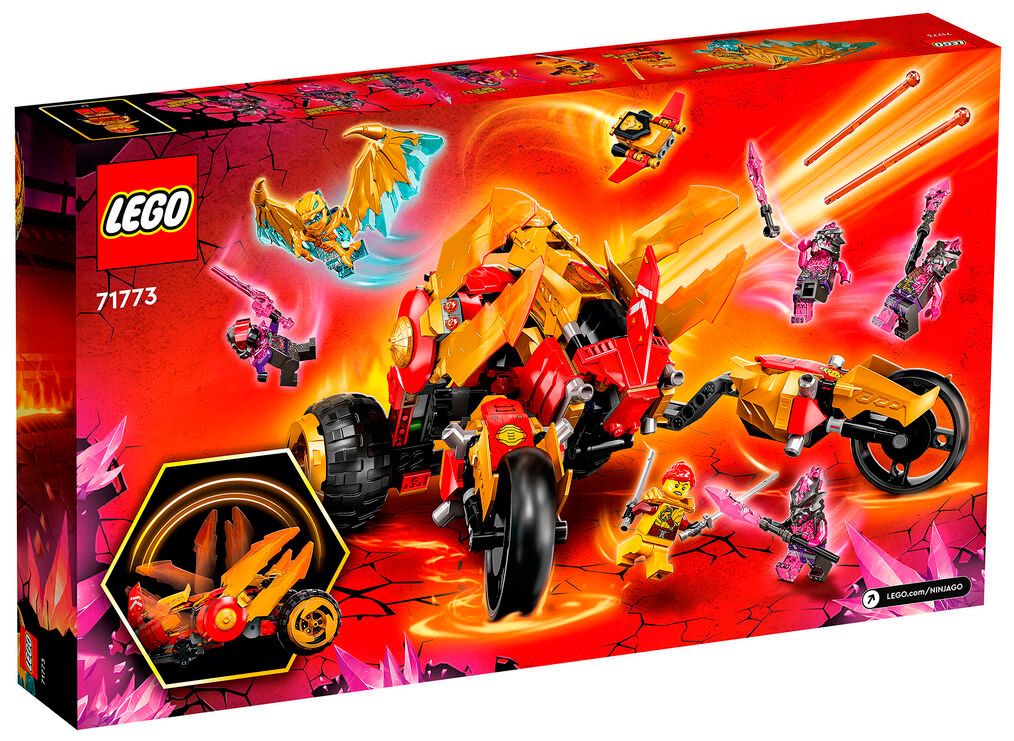 Ninjago дракон кая. Лего Ниндзяго налётчик золотого дракона Кая. Лего 71773. Лего Ниндзяго 71773. LEGO Ninjago багги Кая золотой дракон.