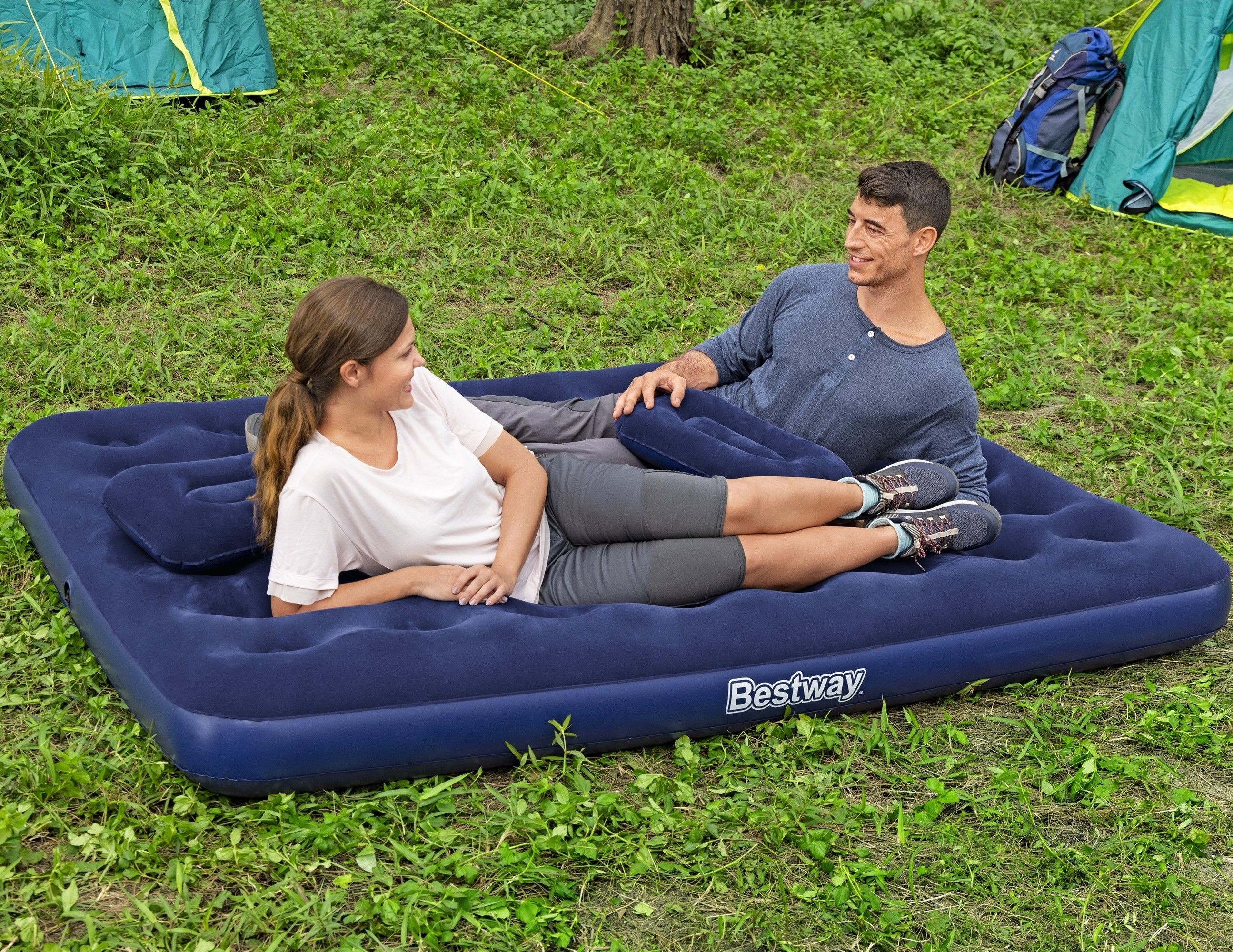 Надувной матрас flocked air bed