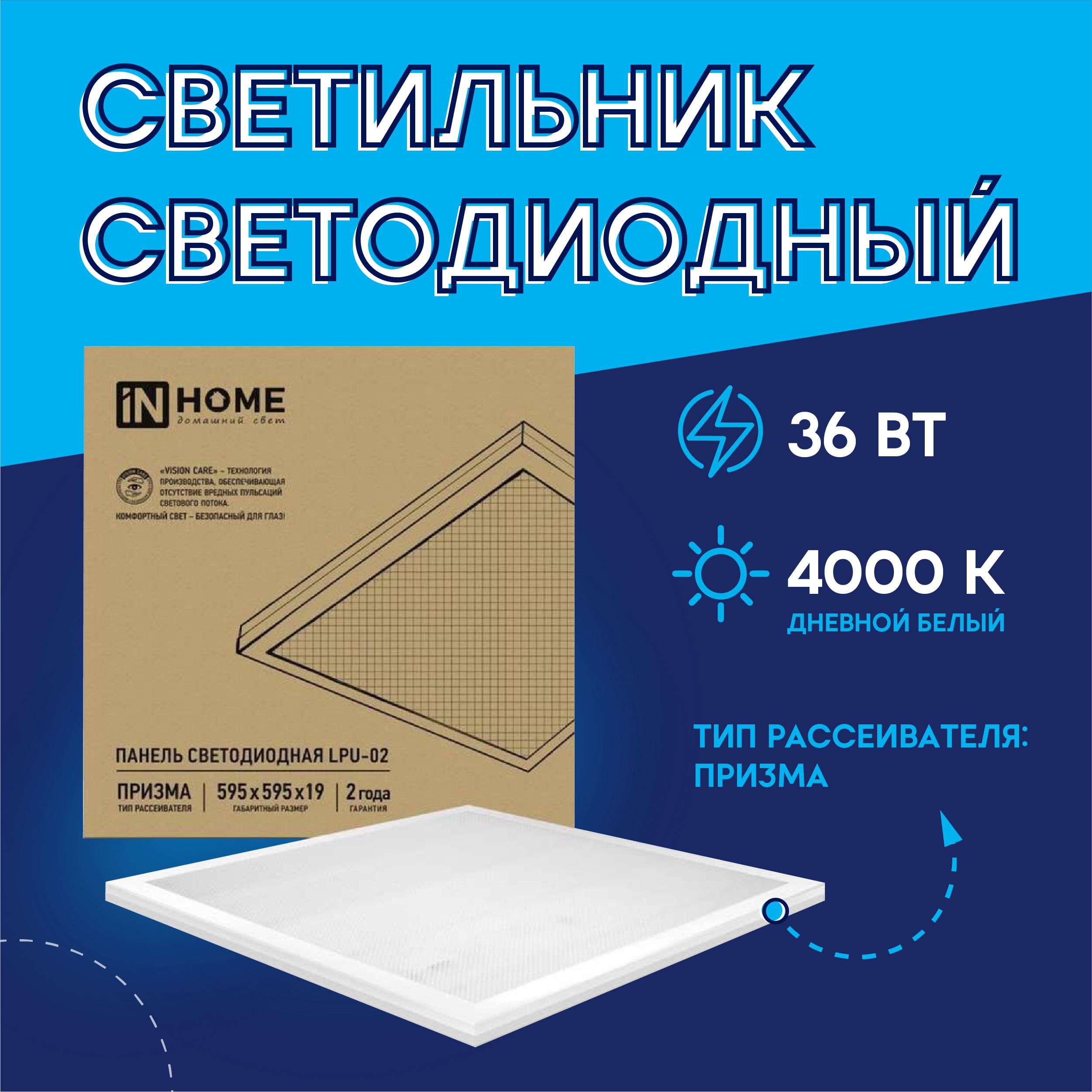 Lpu 02 36вт призма 230в. Панель LPU-Eco Призма. Светильник LPU-Призма-Pro светодиодный потолочный