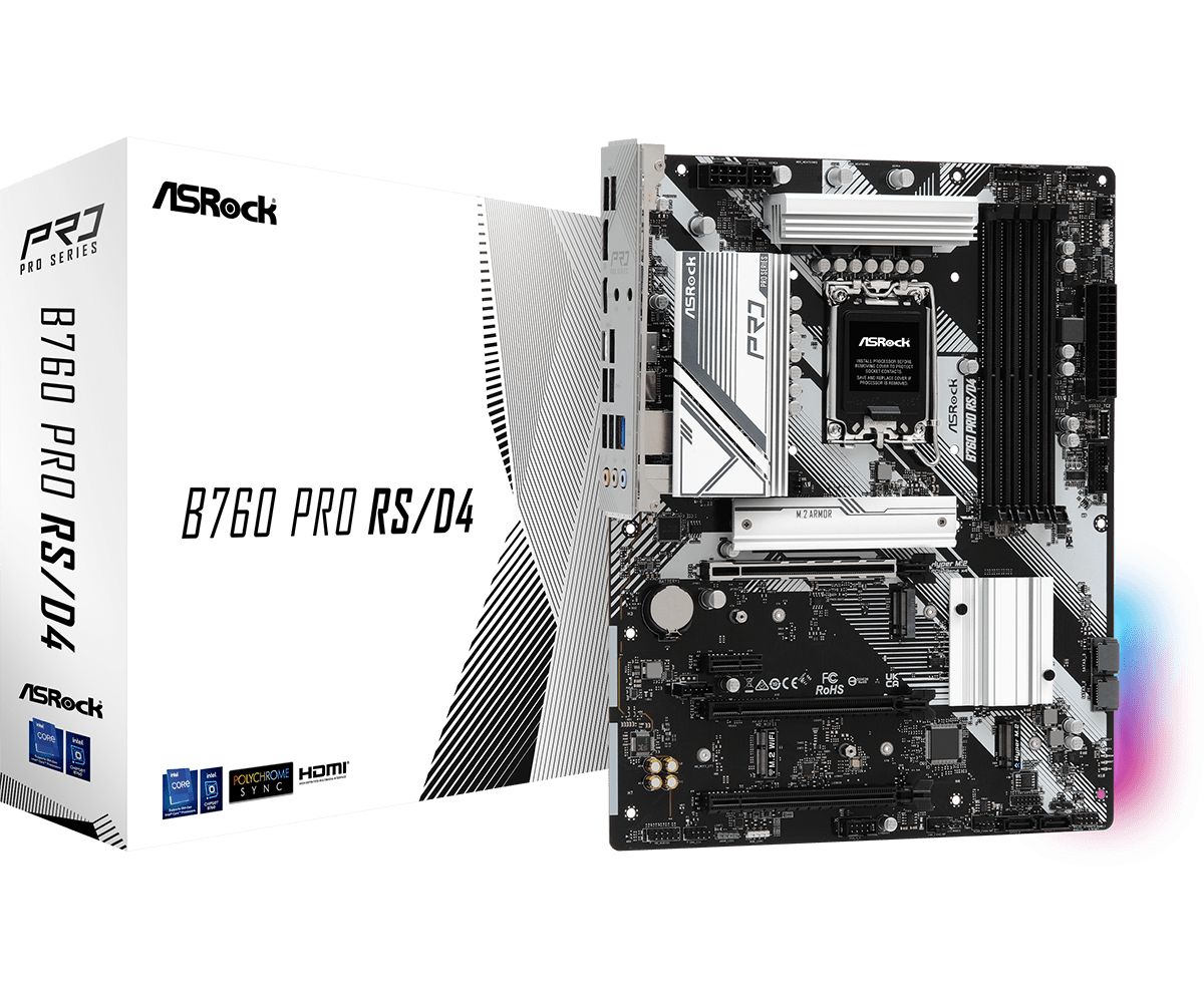 Материнская плата ASRock B760 Pro RS/D4 DDR4