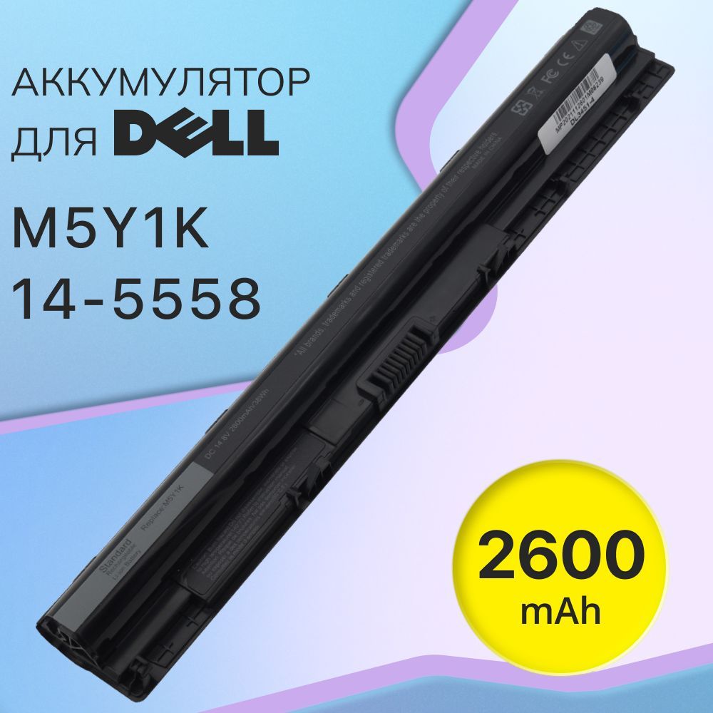 Аккумулятор M5Y1K для Dell Inspiron 5558, 15-3552, 14-3451 (38Wh) - купить  с доставкой по выгодным ценам в интернет-магазине OZON (1400282188)