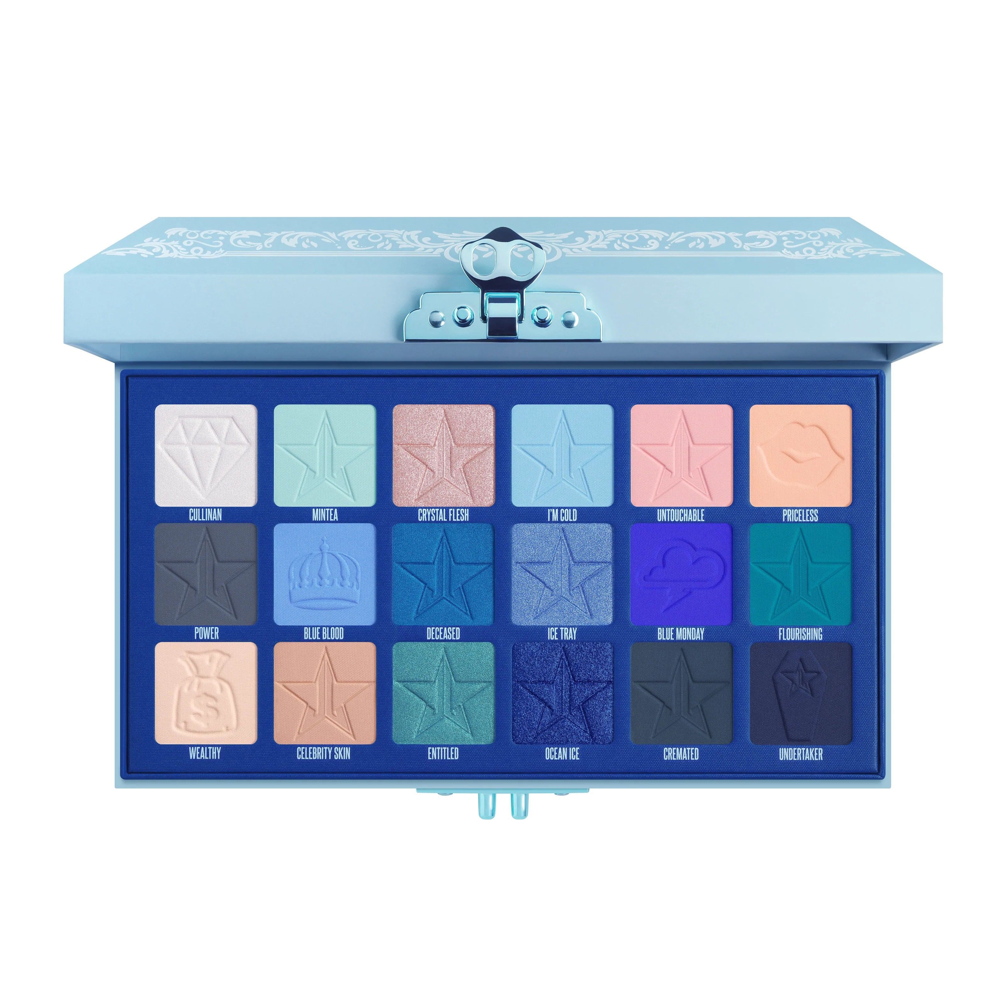 Палетка теней Jeffree Star - Blue Blood Palette - купить с доставкой по  выгодным ценам в интернет-магазине OZON (934628558)