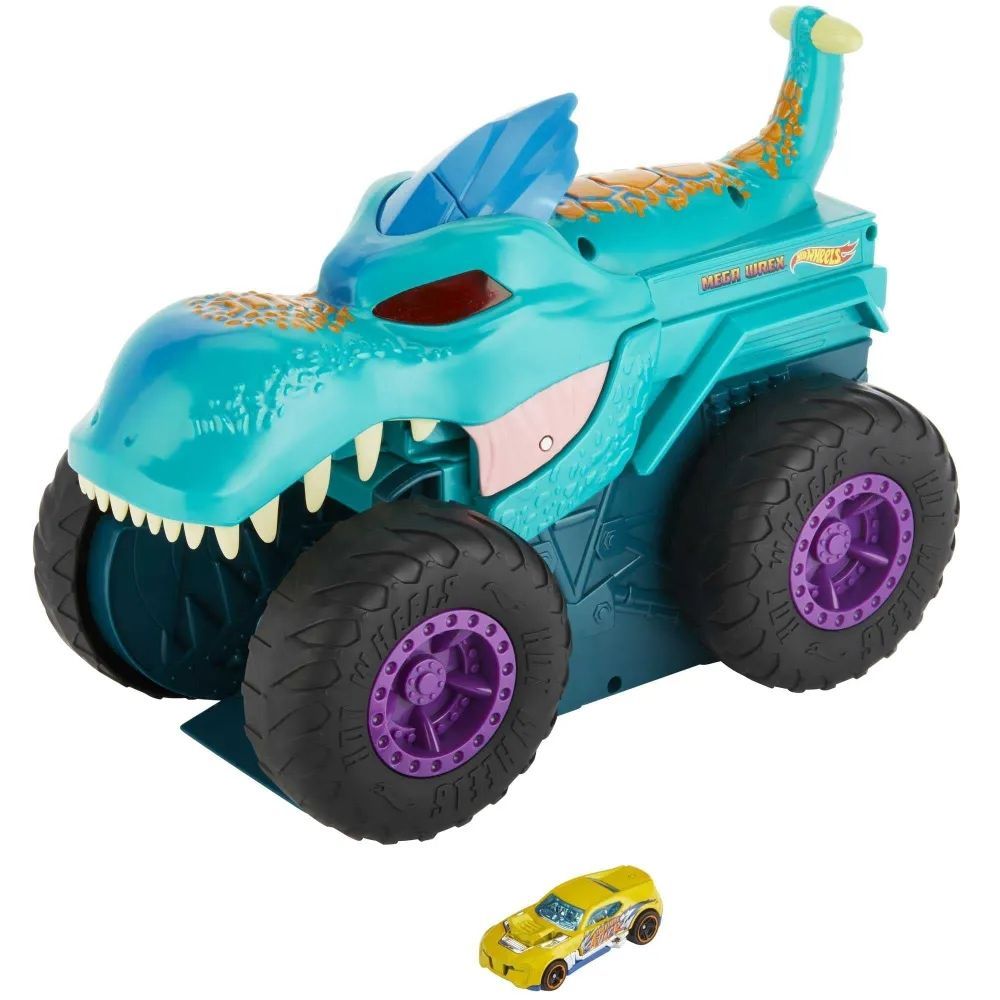 Машинка Mattel Hot Wheels Монстр-трак Monster CAR CHOMPIN MEGA WREX -  купить с доставкой по выгодным ценам в интернет-магазине OZON (988866516)