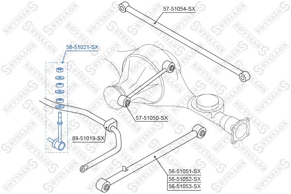 Тяга стабилизатора заднего Hyundai Terracan all 01>