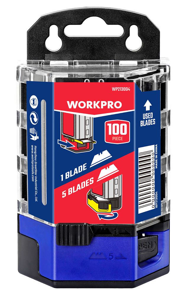 Лезвия SK2 100шт для ножа универсального с диспенсером WP213004 WorkPro