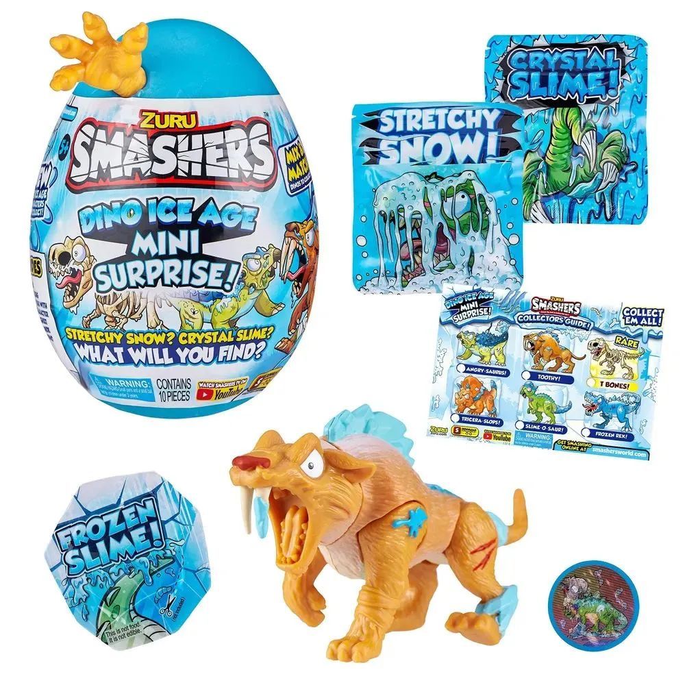 Модель саблезубого тигра из ледникового периода, SMASHERS Ice Age MINI  Sabertooth Tiger Playset - купить с доставкой по выгодным ценам в  интернет-магазине OZON (998457713)