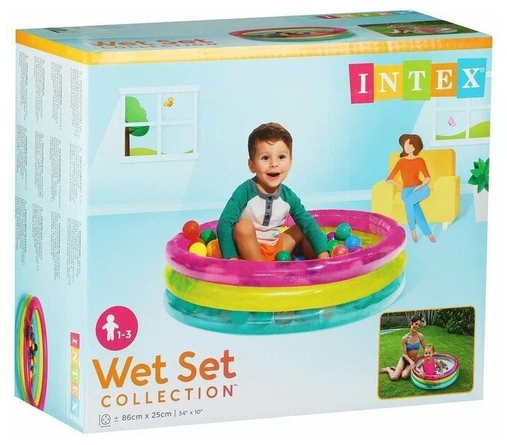 Бассейн intex wet set. Intex wet set collection 86. intex малышок 96x25cm 48674.