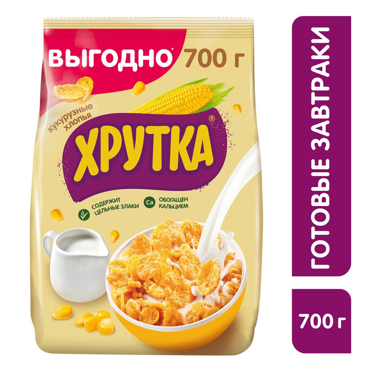 Готовый завтрак Хрутка хлопья кукурузные, 700 г