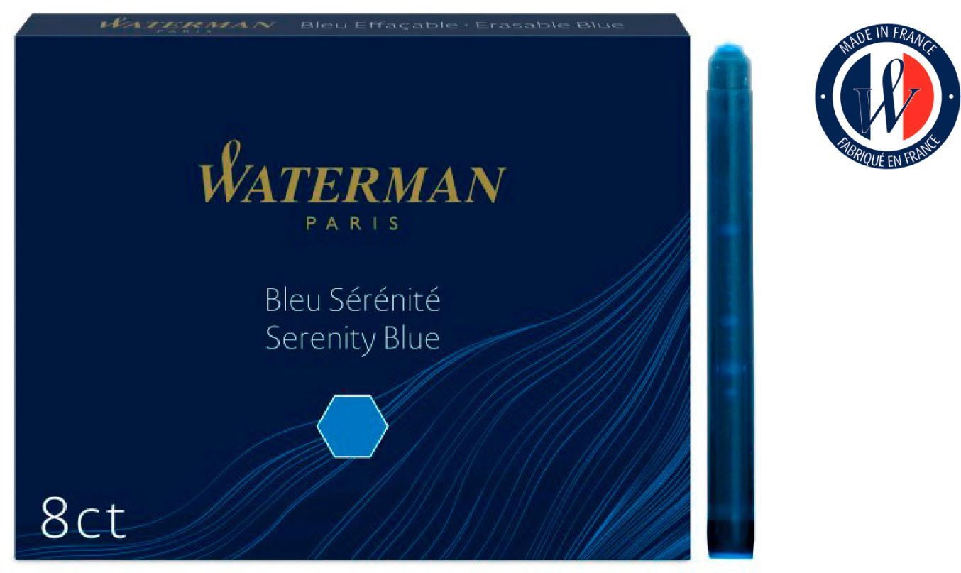 Картридж Waterman Standard (CWS0110860) Serenity Blue чернила для ручек перьевых (8шт)