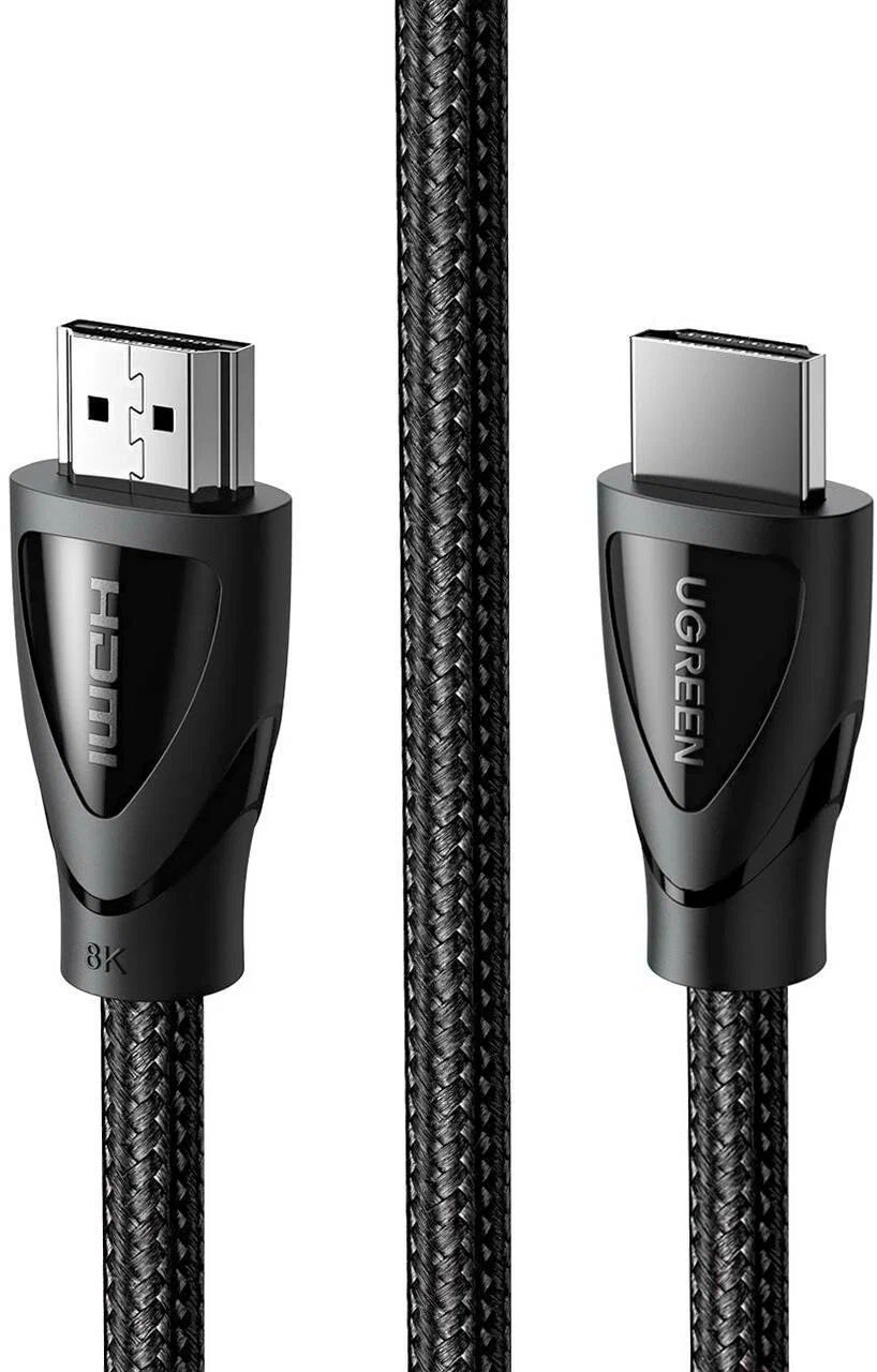 Ugreen Видеокабель HDMI/HDMI, 1 м, черный матовый, серый металлик