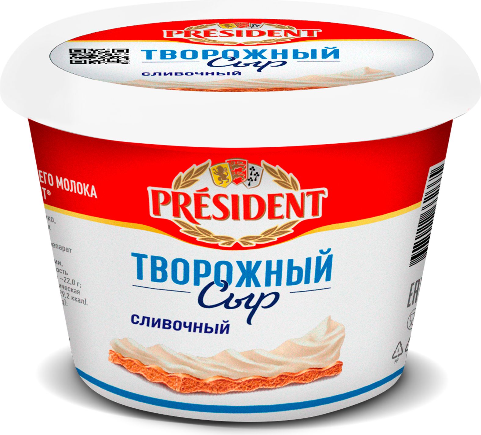 Сыр творожный President сливочный, 56%, 140 г - купить с доставкой по  выгодным ценам в интернет-магазине OZON (1050074368)