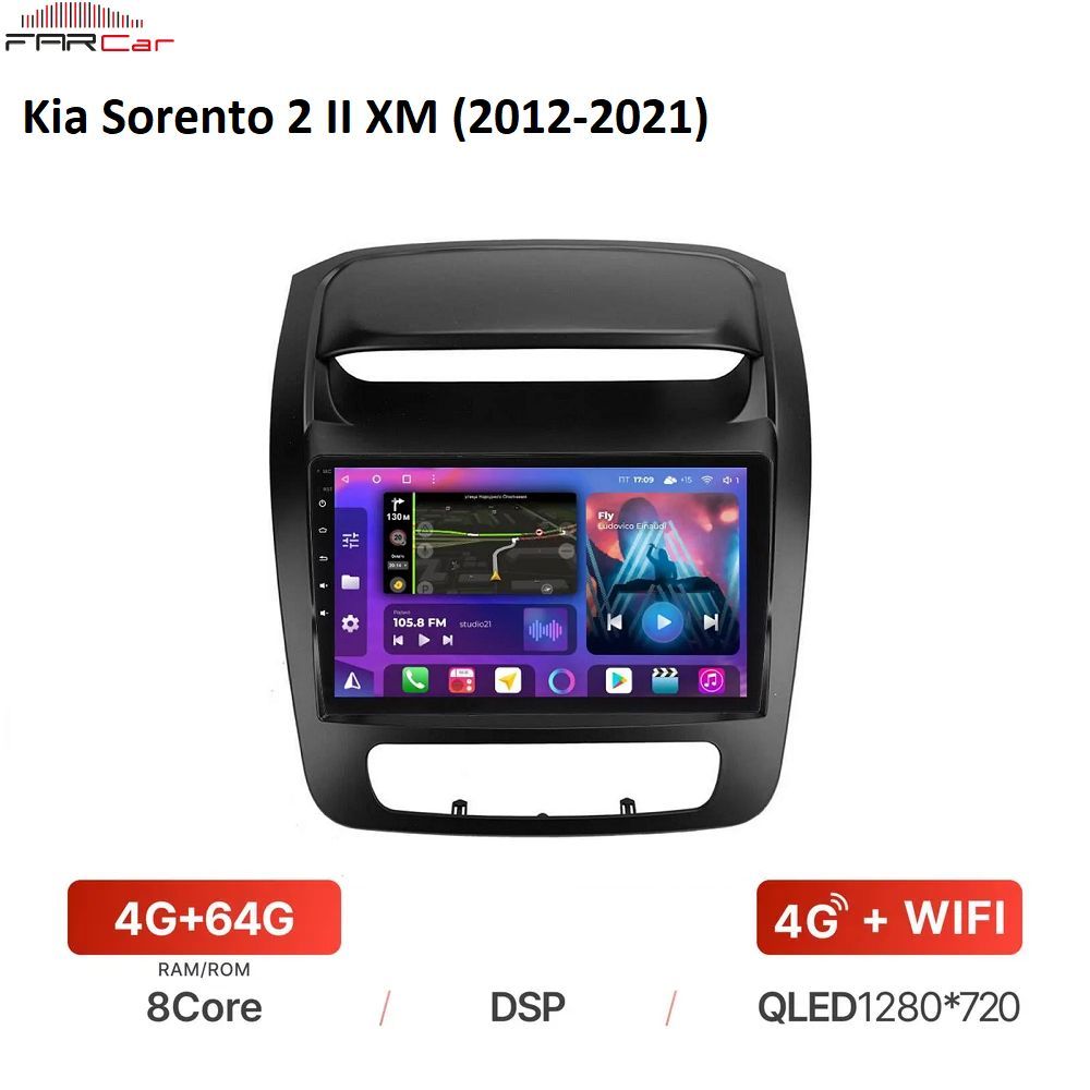 МагнитолаFarCarдляKiaSorento2IIXM(2012-2021)наAndroid10