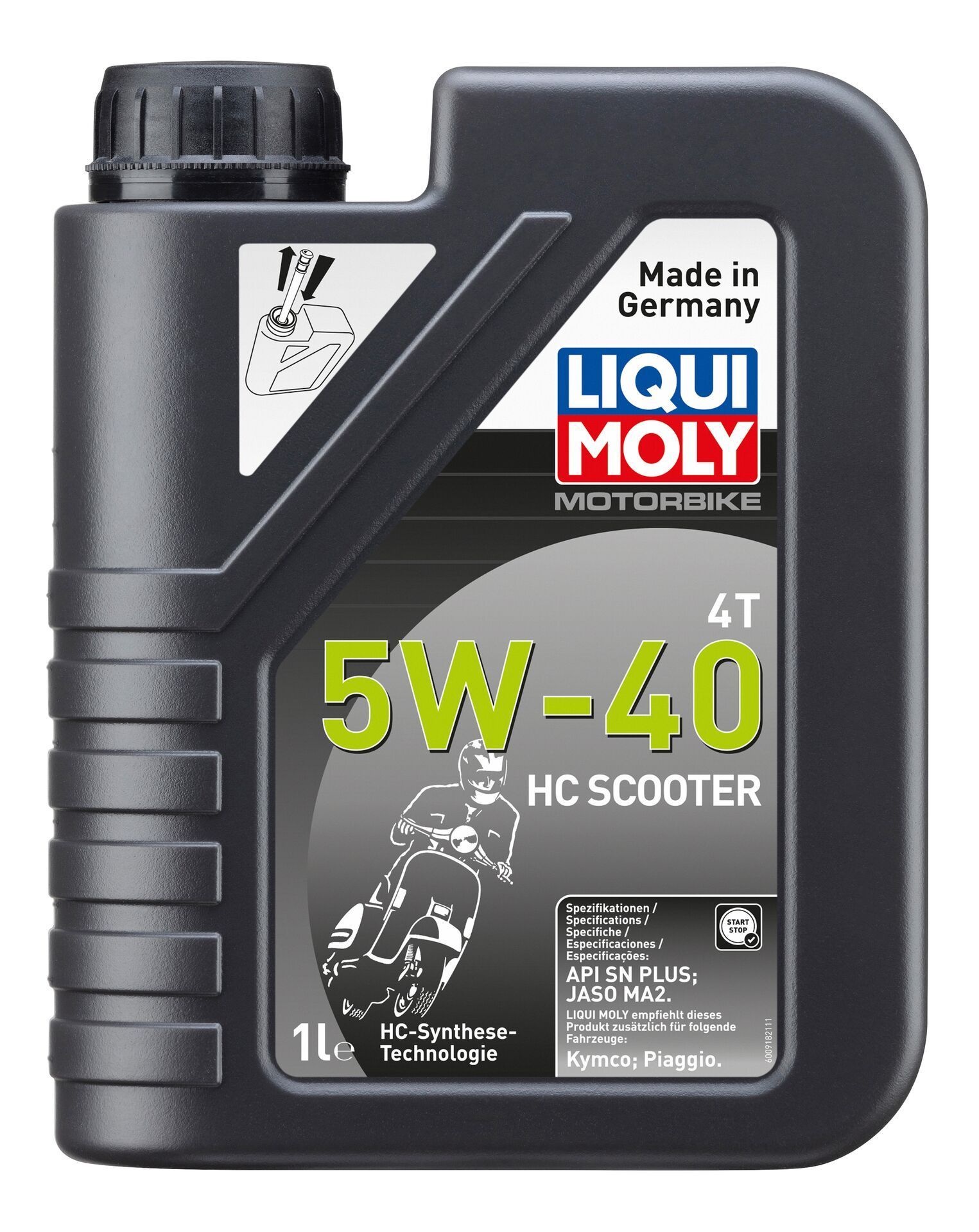 LiquiMolyMOTORBIKE4THCSCOOTER5W-40Масломоторное,Синтетическое,1л