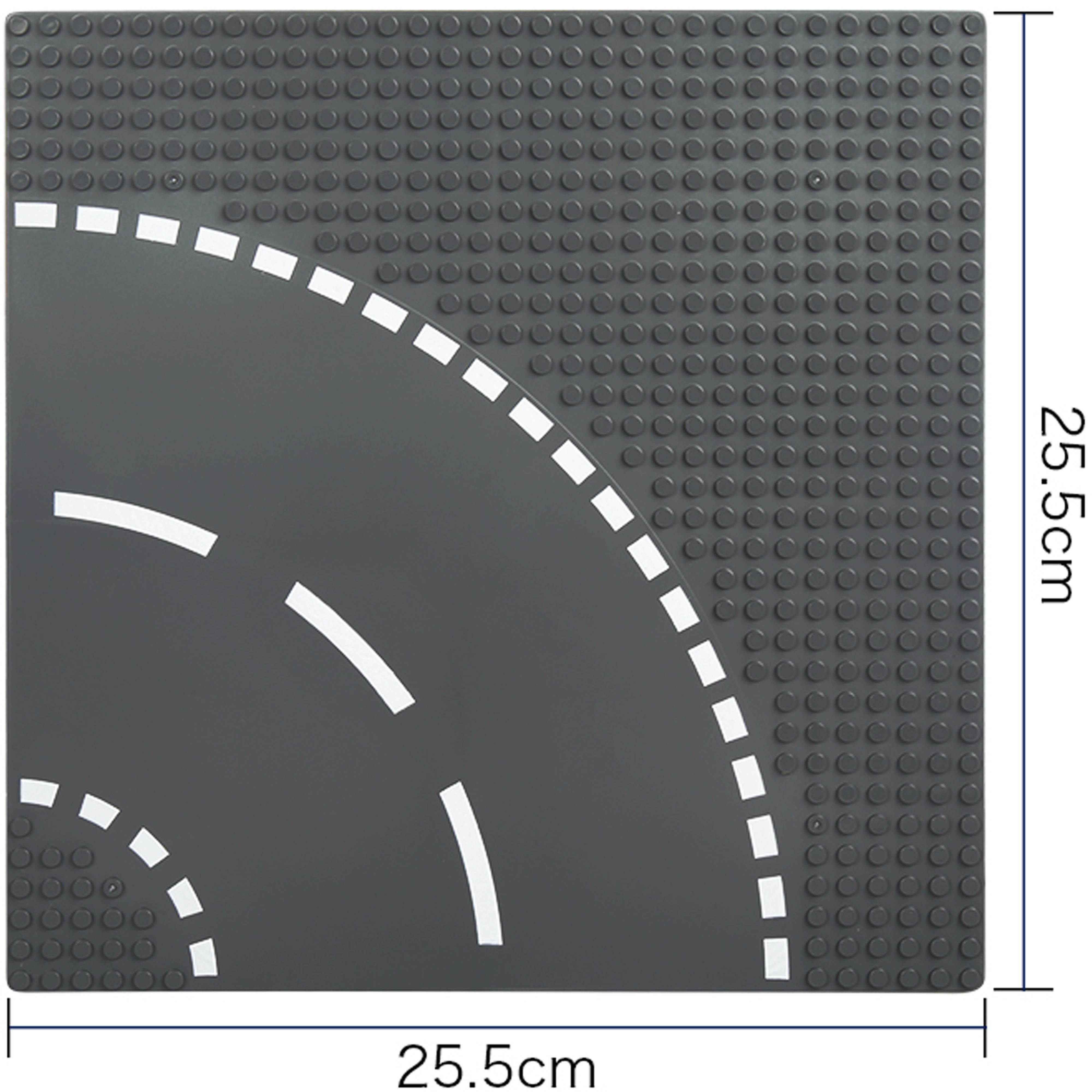Пластина для конструктора 25,5 x 25,5 дорога поворот